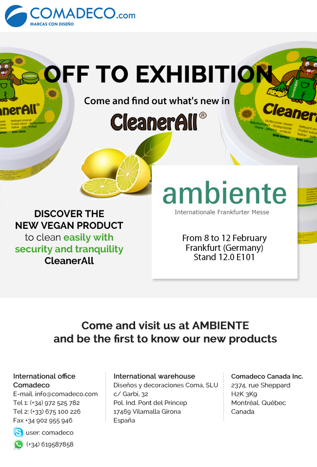 From 8 to 12 February visit us at the Ambiente fair (Germany)